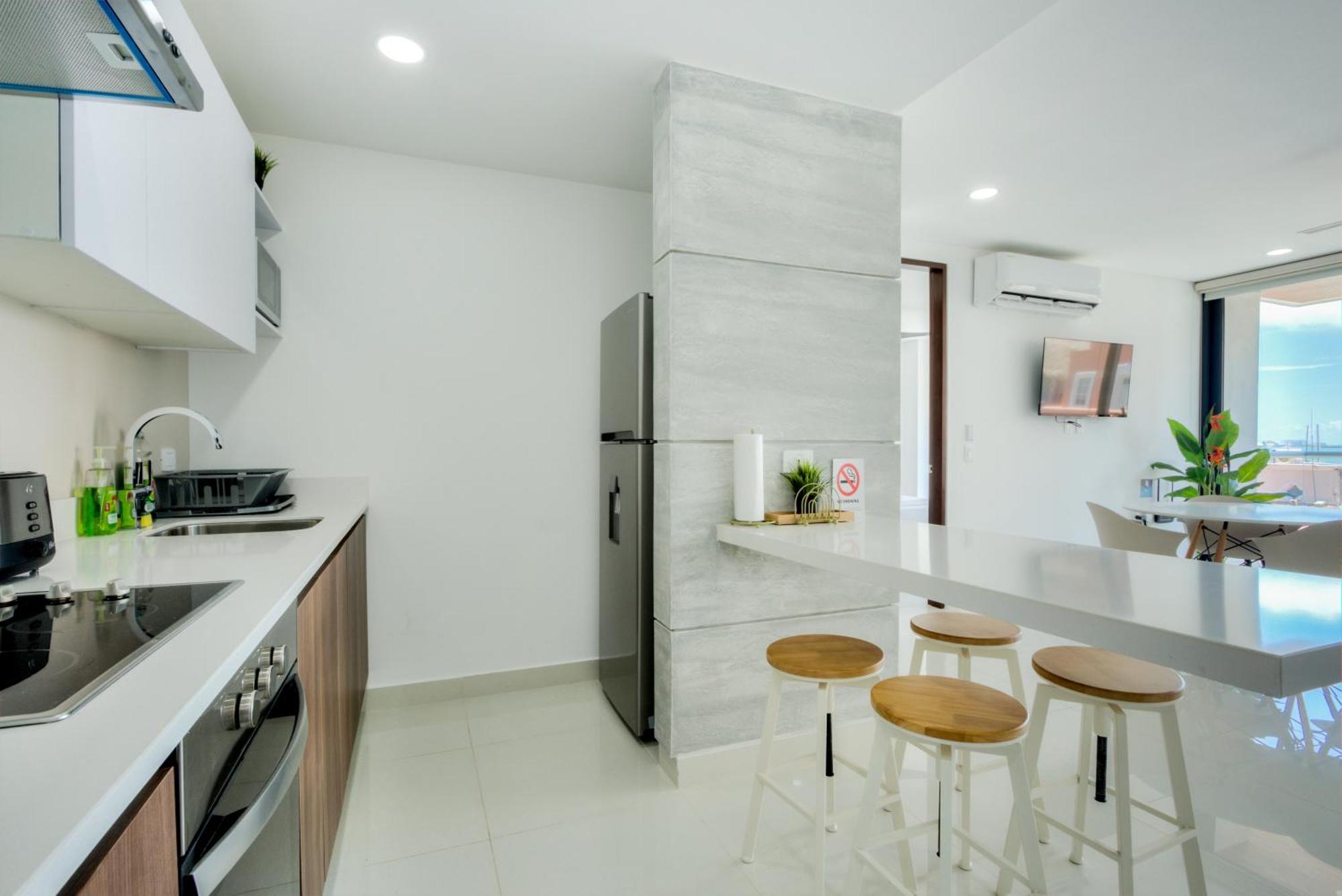 Departamento En Zona Hotelera Con Acceso A Alberca En Rooftop Apartment *
