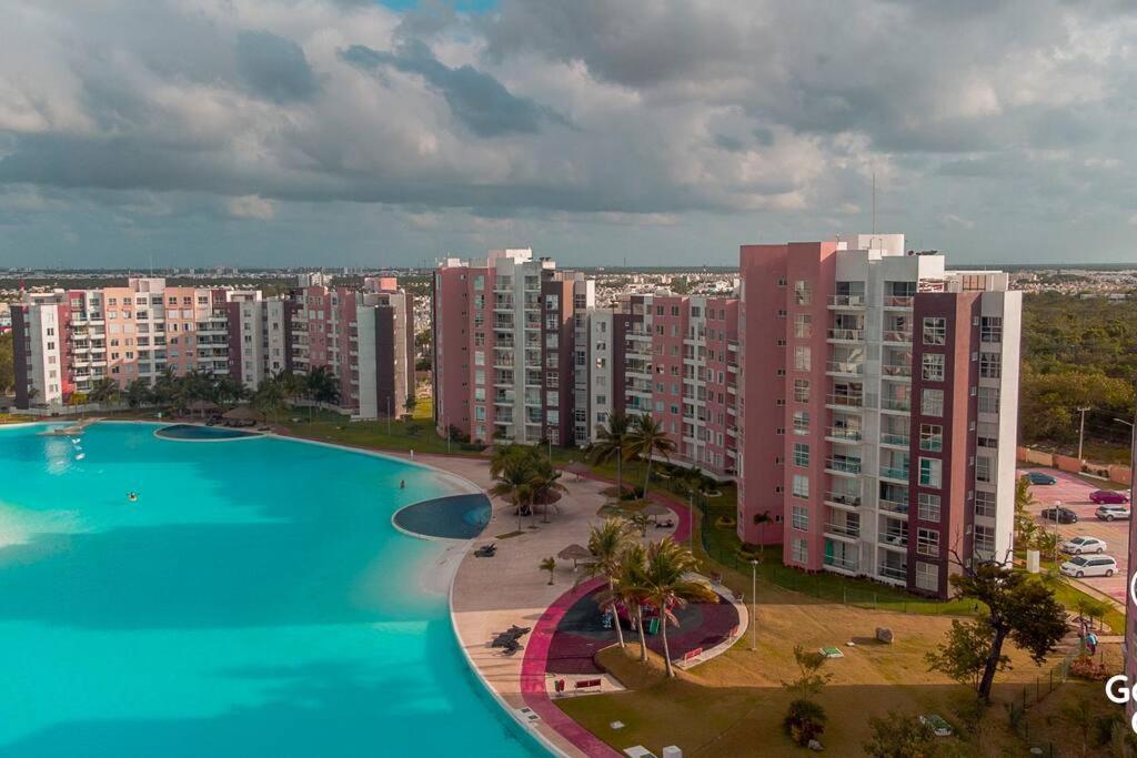 Departamento Moderno Con Vista A La Laguna En Dream Lagoons Apartment Cancún