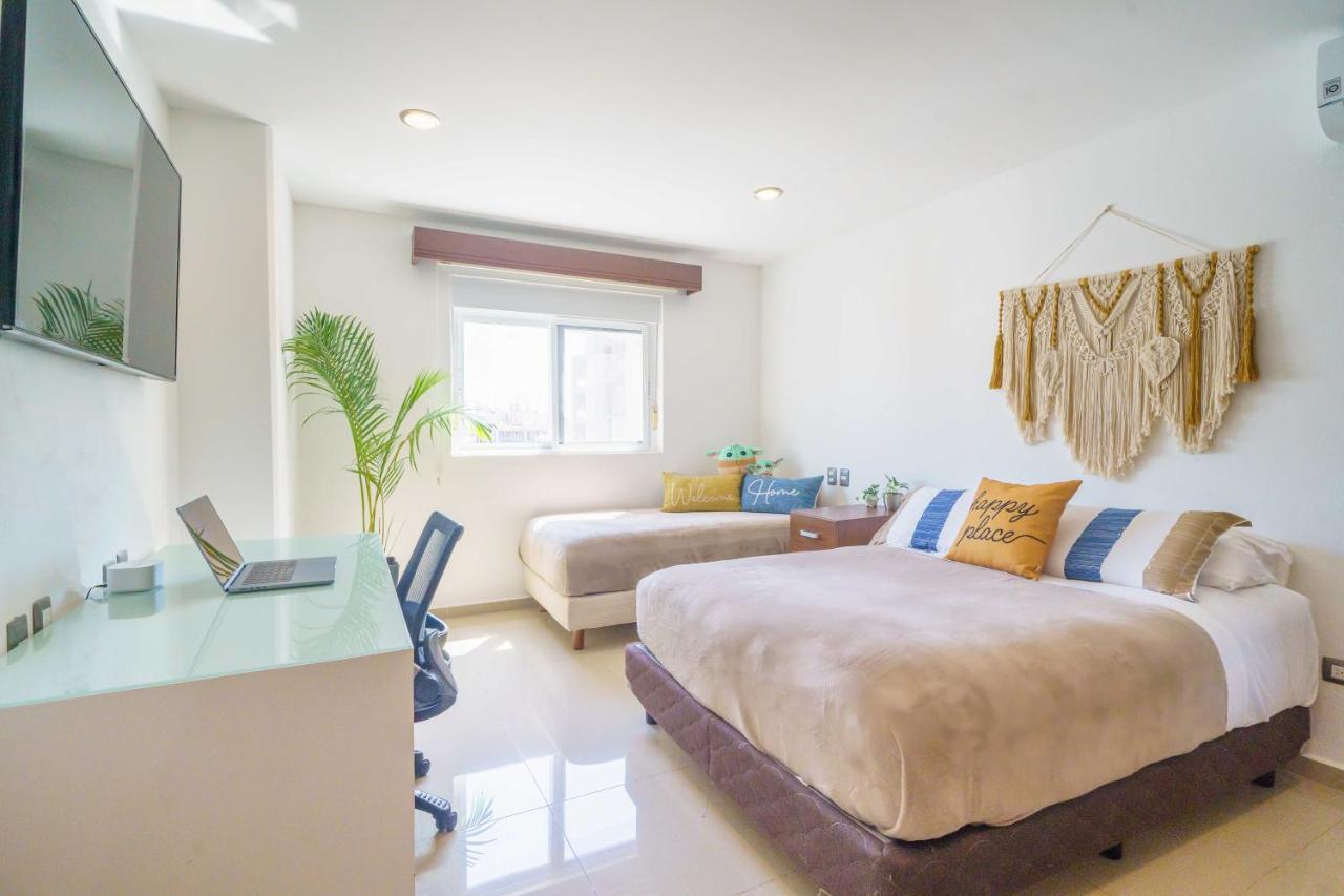 Apartment Stylish Three-bedroom W/pool Cancun