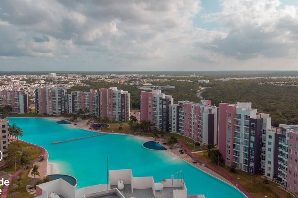 Departamento Moderno Con Vista A La Laguna En Dream Lagoons Apartment Cancun