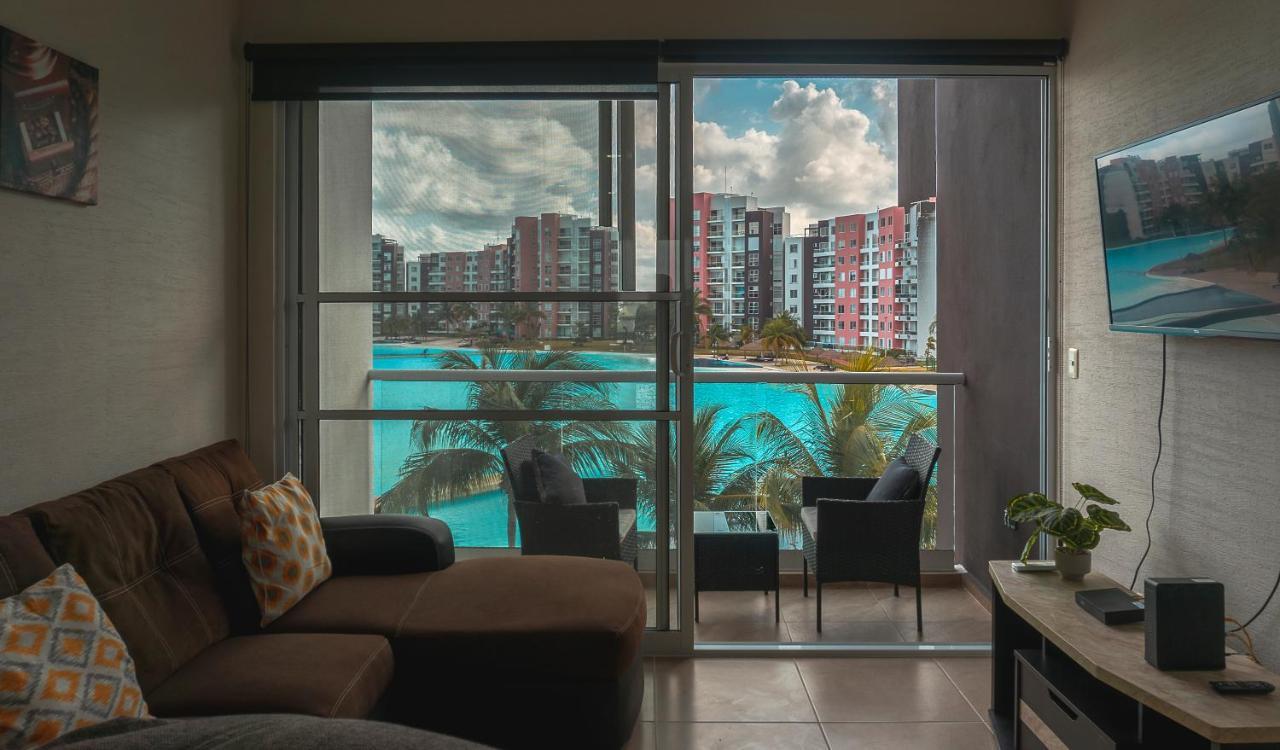 Dr02 Departamento Moderno Con Vista A La Laguna En Dream Lagoons Apartment Cancun